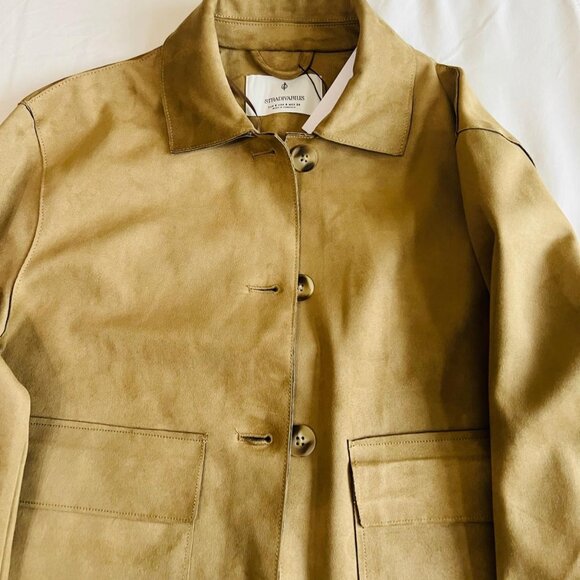 Faux suede jacket with pockets - Picture 9 of 11